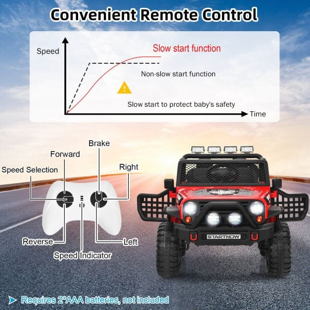 2-Seat Kids Ride on Truck with Parent Remote Control