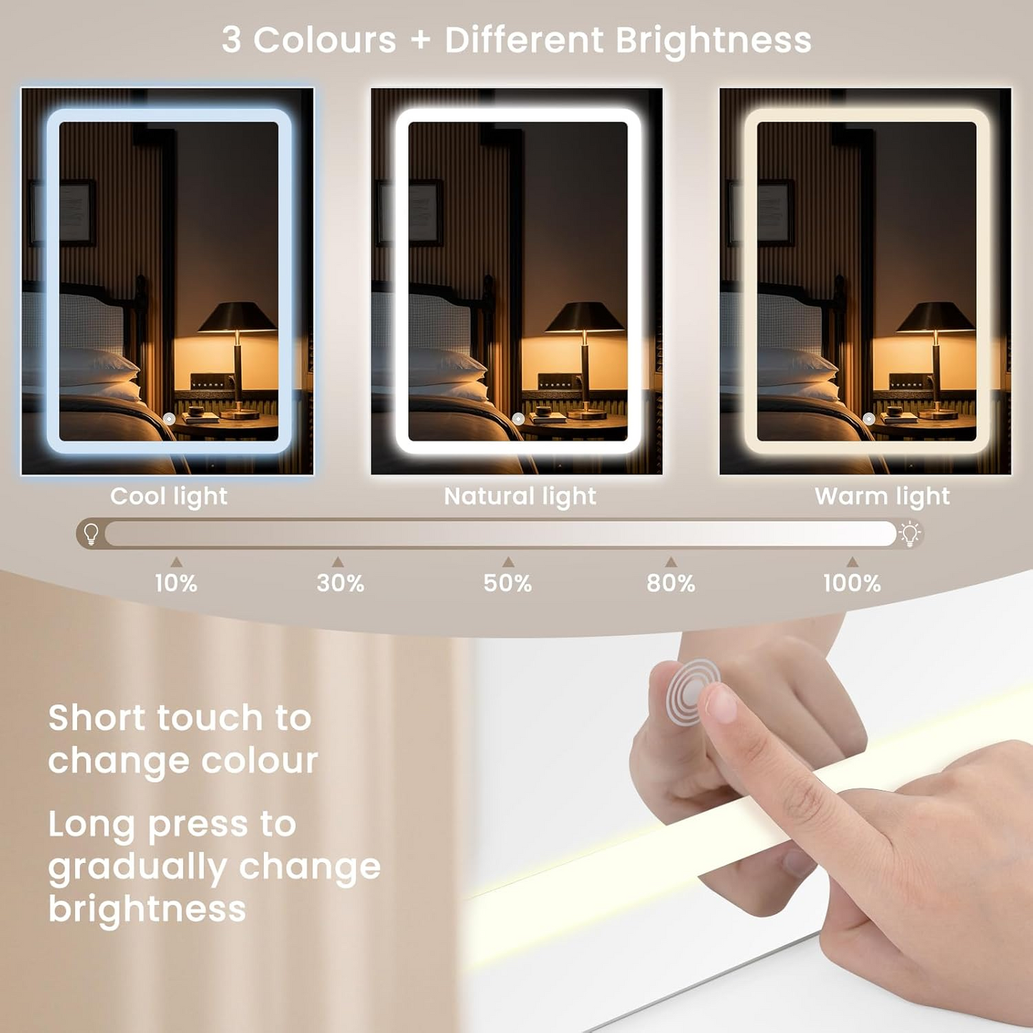 Vanity Dressing Table with LED Mirror