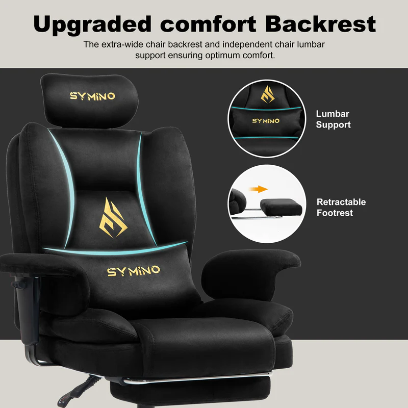 Ergonomic Gaming Chair with Footrest