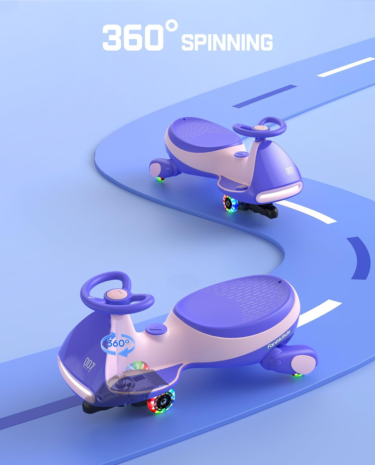 N7 Pro Electric 2 in 1 Wiggle Car