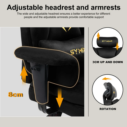 Ergonomic Gaming Chair with Footrest