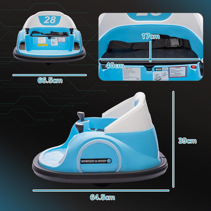 360 Degrees Rotation 12V Kids Bumper Car with Remote Control