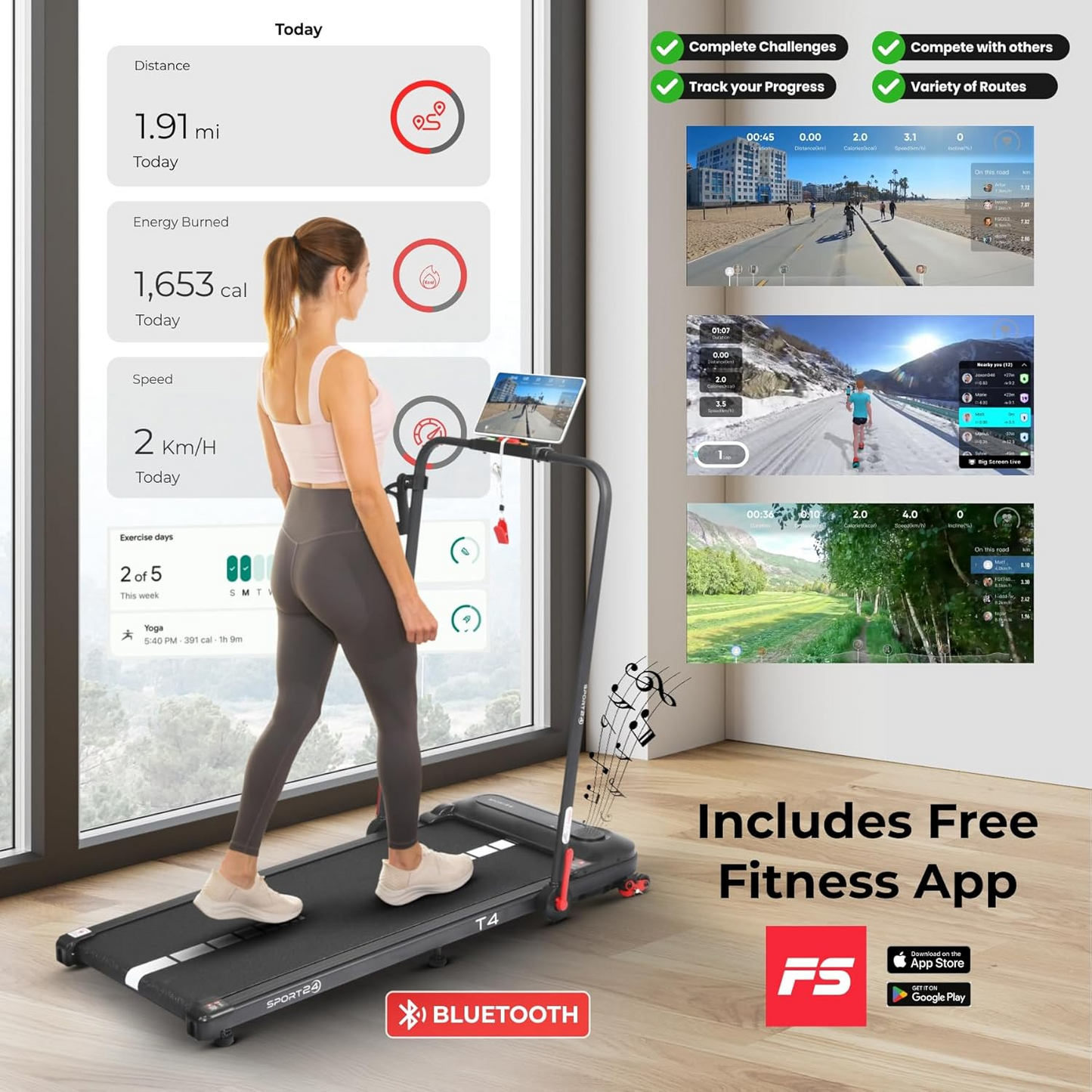 Foldable Home Walking Pad Treadmill